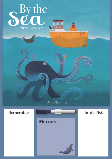 By The Sea, Family Organiser Planner A3 Calendar 2024, Calendar Book
