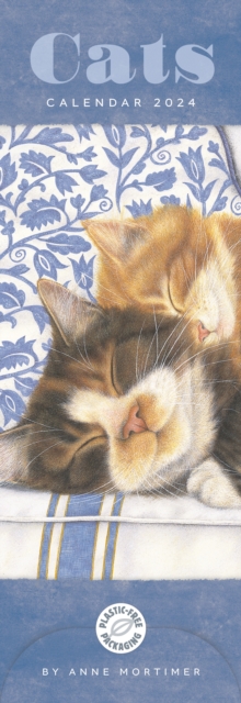 Cats By Anne Mortimer Slim Calendar 2024, Calendar Book