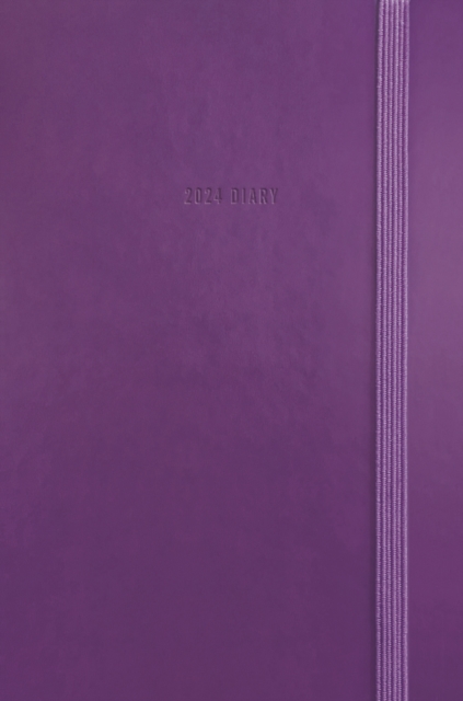 Purple Soft Touch Pocket Diary 2024, Diary Book
