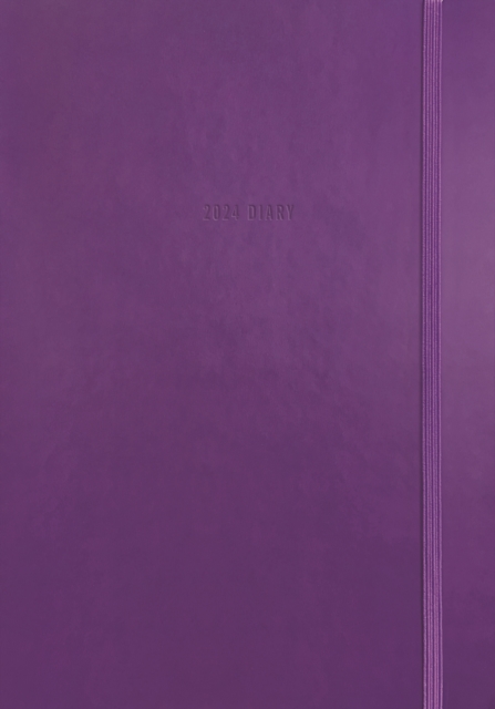 Purple Soft Touch A5 Diary 2024, Diary Book