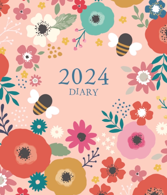 Flowers & Bees Square Pocket Diary 2024, Diary Book