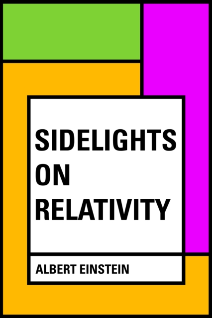 Sidelights on Relativity, EPUB eBook