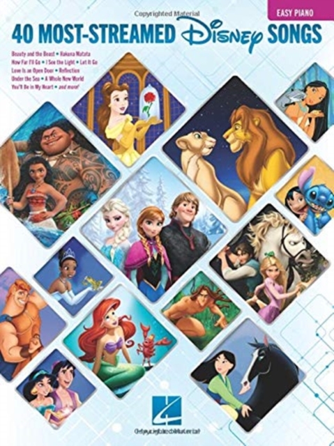 The 40 Most-Streamed Disney Songs : For Easy Piano, Book Book