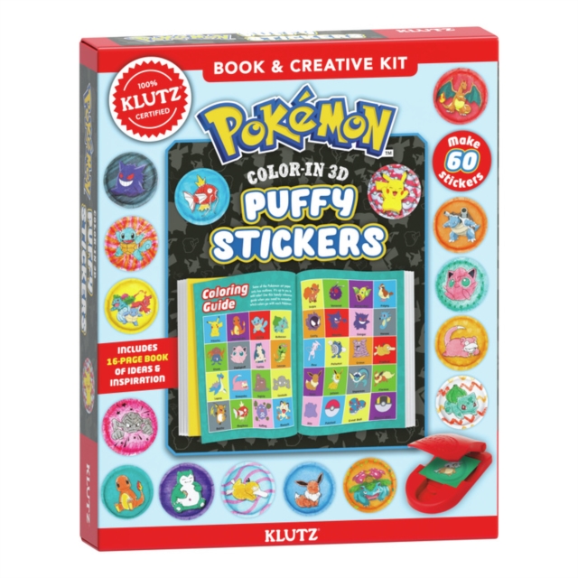 Pokemon Color-In 3D Puffy Stickers, Book Book