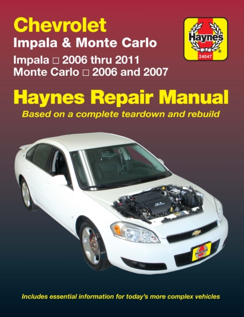 Chevrolet Impala (2006-2011) & Monte Carlo (2006-2007) Haynes Repair Manual (USA), Paperback / softback Book