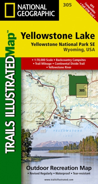 Yellowstone Se/yellowstone Lake : Trails Illustrated National Parks, Sheet map, folded Book