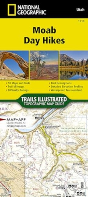 Moab Day Hikes Map Guide, Sheet map, folded Book