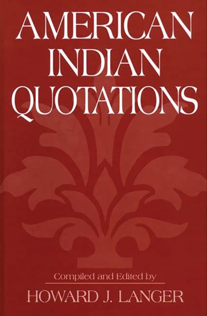 American Indian Quotations, PDF eBook