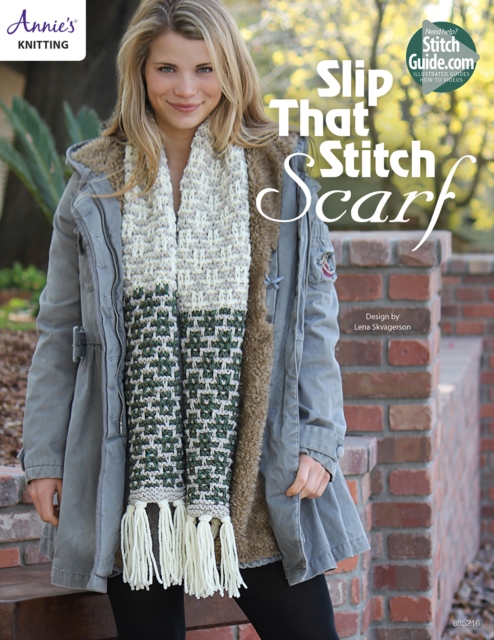 Slip That Stitch Scarf Knit Pattern, PDF eBook