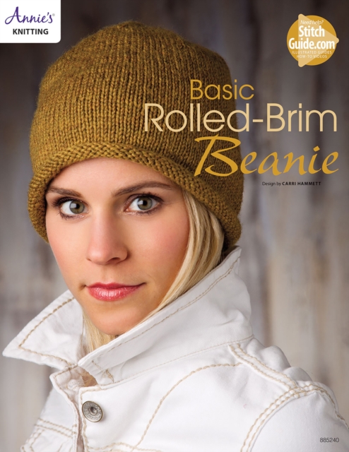 Basic Rolled-Brim Beanie Knit Pattern, EPUB eBook