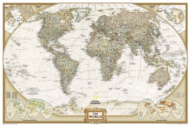 World Executive, Poster Size, Tubed : Wall Maps World, Sheet map, rolled Book