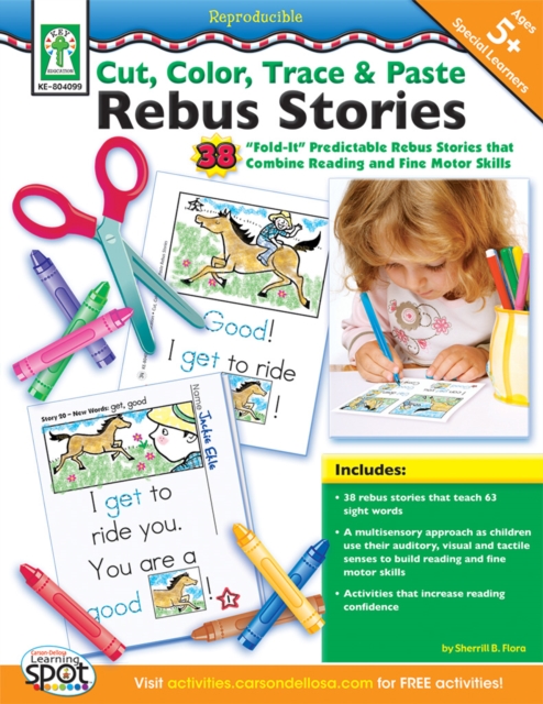 Cut, Color, Trace & Paste Rebus Stories, Ages 5 - 8, PDF eBook