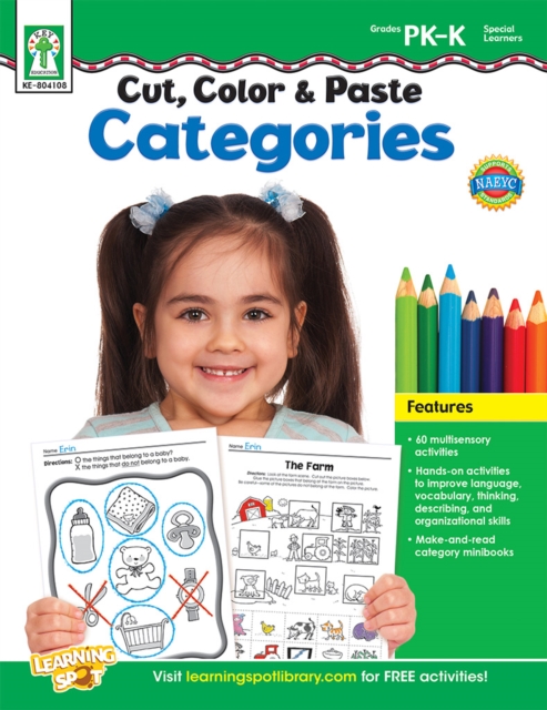 Cut, Color & Paste Categories, Grades PK - K, PDF eBook