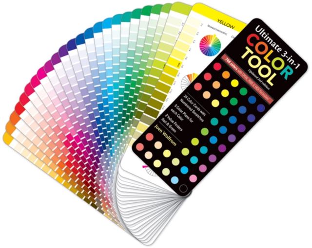 Ultimate 3-in-1 Color Tool 3rd Edition : • 24 Color Cards with Numbered Swatches • 5 Color Plans for Each Color • 2 Value Finders Red & Green • 816 Colors with Cmyk, Rgb & Hex Formula, General merchandise Book