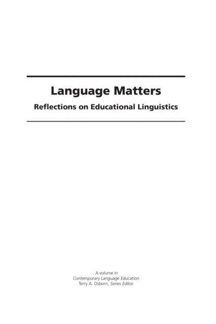Language Matters, EPUB eBook