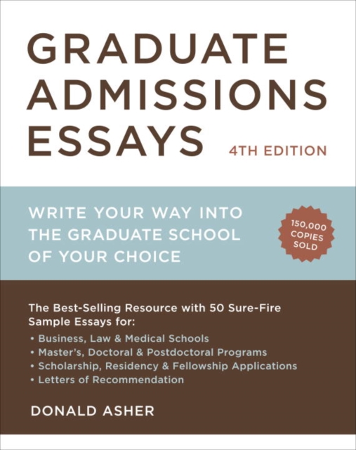 Graduate Admissions Essays, Fourth Edition, EPUB eBook