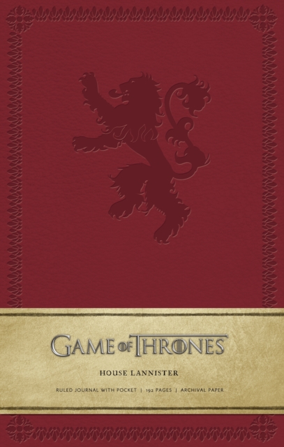 Game of Thrones: House Lannister Hardcover Ruled Journal, Hardback Book