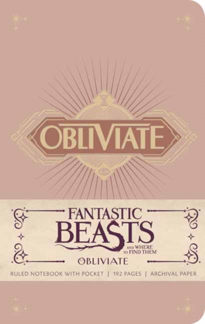 Fantastic Beasts and Where to Find Them: Obliviate Hardcover Ruled Notebook, Hardback Book