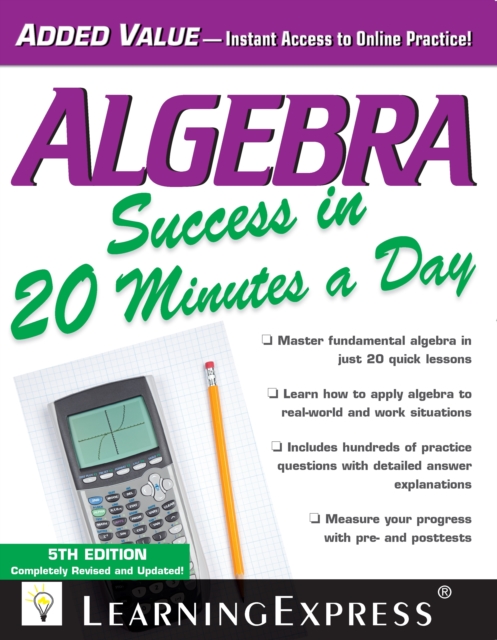 Algebra Success in 20 Minutes a Day, EPUB eBook