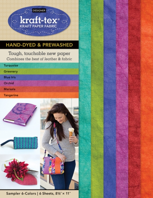 kraft-tex® Designer 6 Colours Sampler Pack, Hand-dyed & Prewashed : Kraft Paper Fabric, General merchandise Book