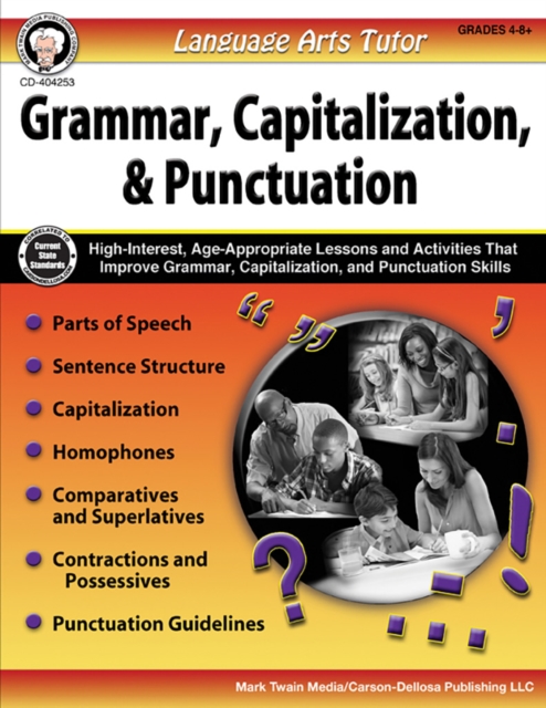 Language Arts Tutor: Grammar, Capitalization, and Punctuation, Grades 4 - 8, PDF eBook