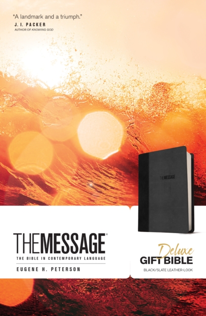 Message Deluxe Gift Bible, Black, Leather / fine binding Book