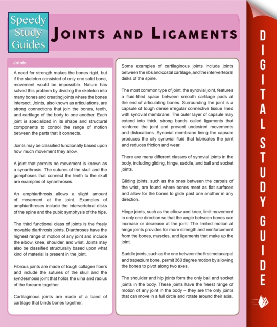 Joints and Ligaments (Speedy Study Guides), PDF eBook