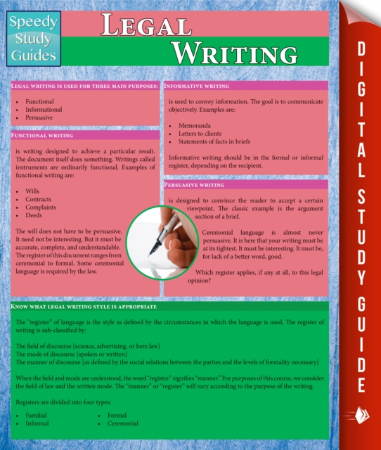 Legal Writing (Speedy Study Guides), PDF eBook