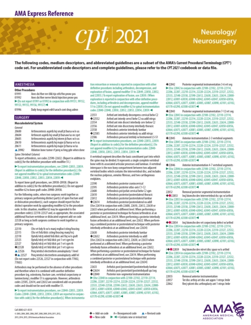 CPT 2021 Express Reference Coding Card: Neurology/Neurosurgery, PDF eBook