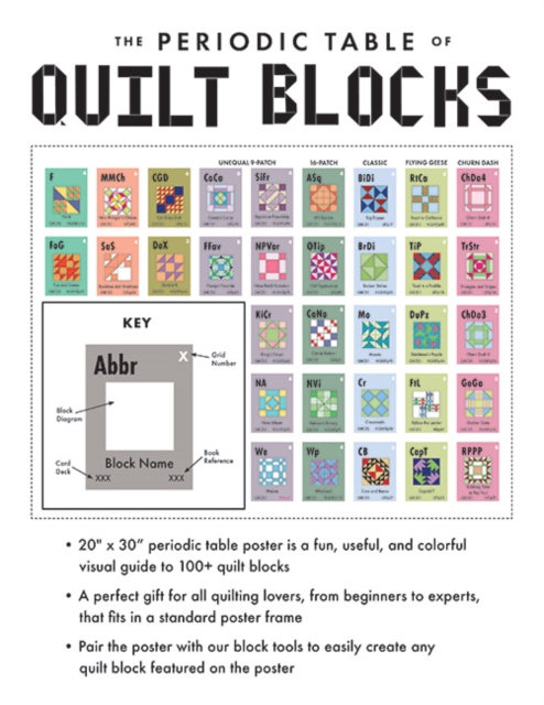 Periodic Table of Quilt Blocks Poster : 20" x 30", General merchandise Book