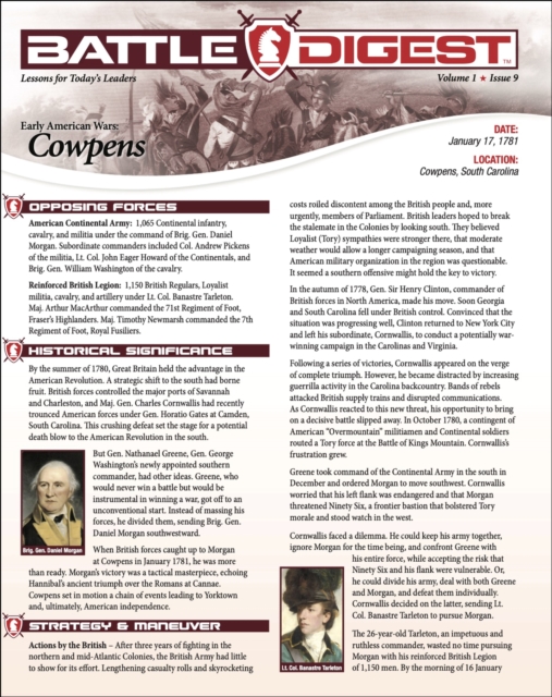 Battle Digest: Cowpens, EPUB eBook