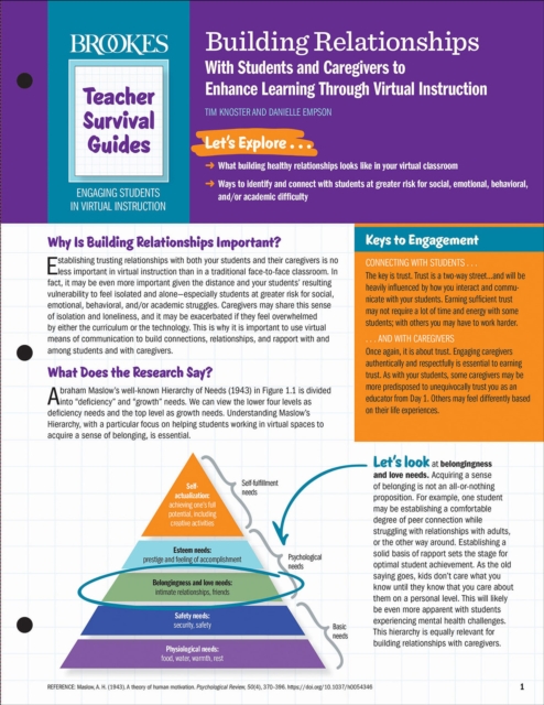 Building Relationships with Students and Caregivers to Enhance Learning Through Virtual Instruction, PDF eBook