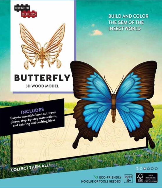 IncrediBuilds: Butterfly 3D Wood Model, Kit Book