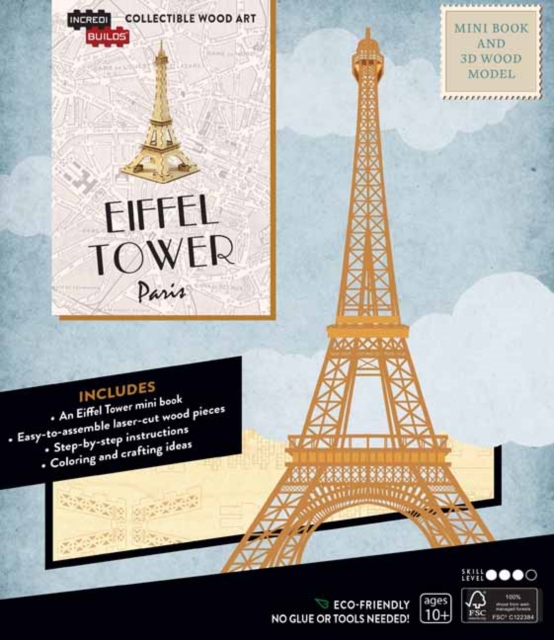 IncrediBuilds: Paris: Eiffel Tower Book and 3D Wood Model, Kit Book