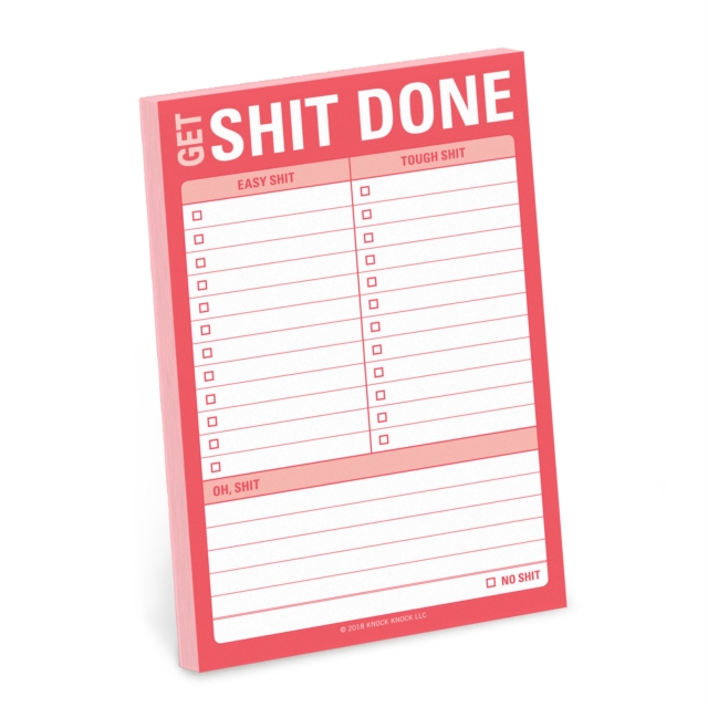 Knock Knock Get Shit Done Great Big Sticky Note, Other printed item Book