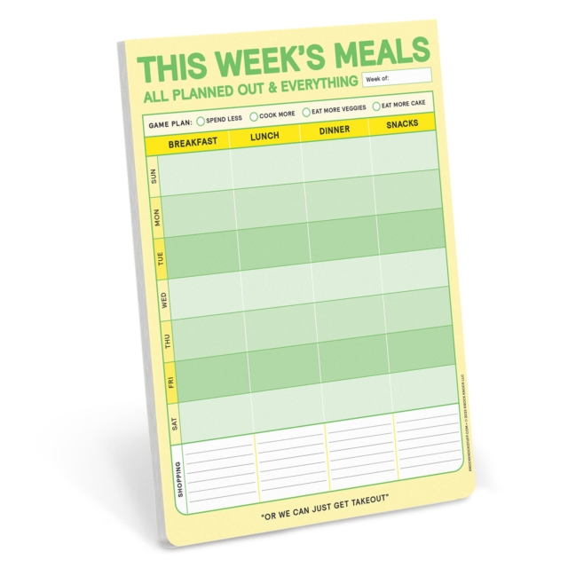Knock Knock This Week's Meals Big & Sticky Notepads, Other printed item Book