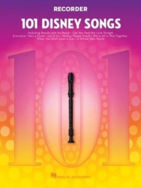 101 Disney Songs : Recorder, Book Book