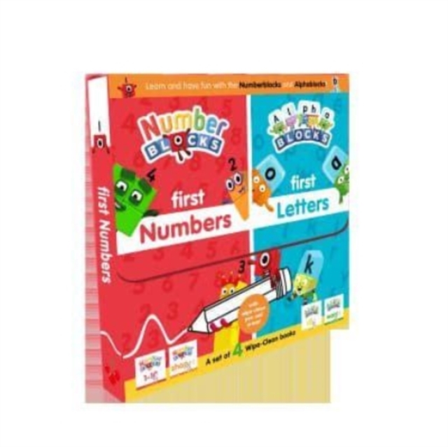 Numberblocks and Alphablocks: My First Numbers and Letters Set (4 wipe-clean books with pens included), Boxed pack Book