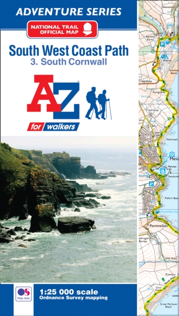 SW Coast Path South Cornwall Adventure Atlas, Paperback / softback Book