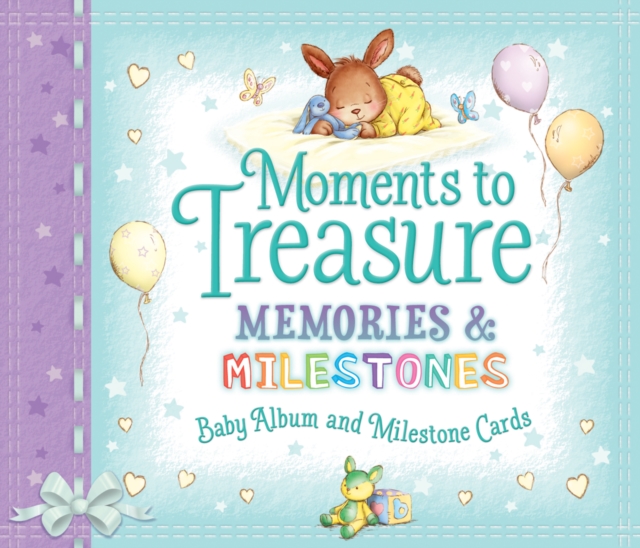 Moments to Treasure Baby Album and Milestone Cards : Memories and Milestones, Hardback Book