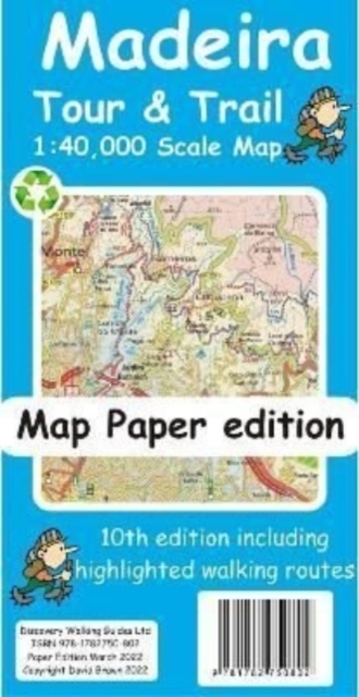 Madeira Tour and Trail Map paper edition, Sheet map, folded Book