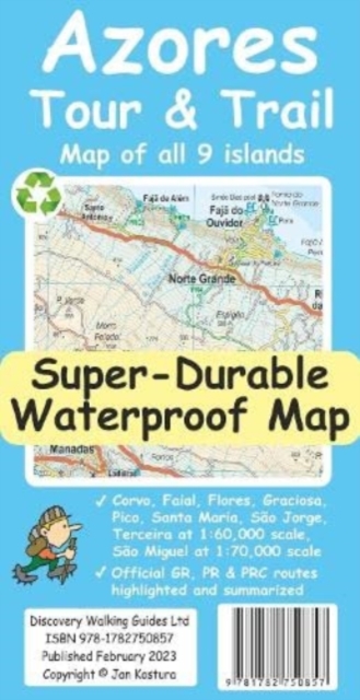 Azores Tour & Trail Super-Durable Map (2nd edition), Sheet map, folded Book