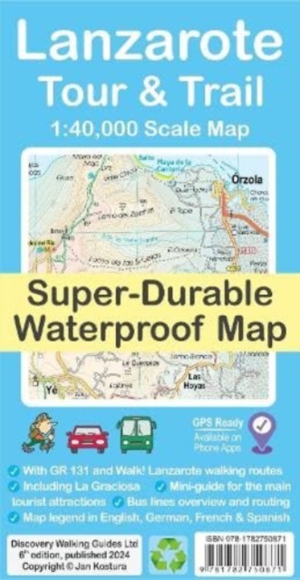 Lanzarote Tour & Trail Map, Paperback / softback Book