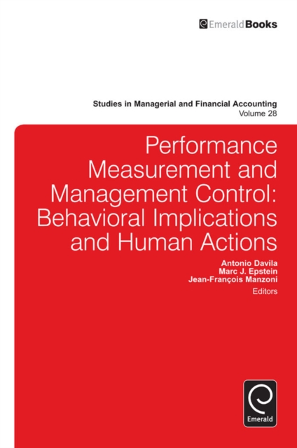Performance Measurement and Management Control : Behavioral Implications and Human Actions, EPUB eBook