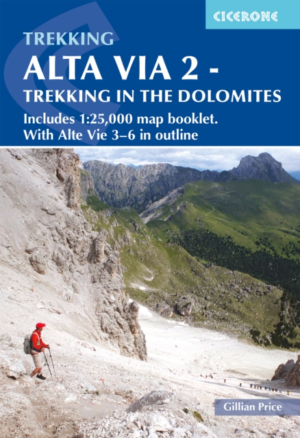 Alta Via 2 - Trekking in the Dolomites : Includes 1:25,000 map booklet. With Alta Vie 3-6 in outline, EPUB eBook