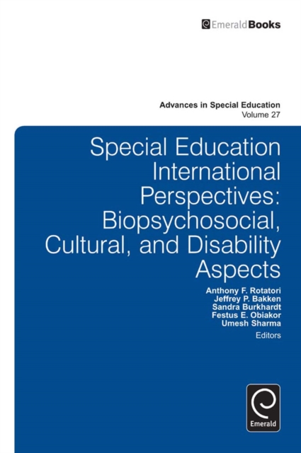 Special Education International Perspectives : Biopsychosocial, Cultural, and Disability Aspects, EPUB eBook