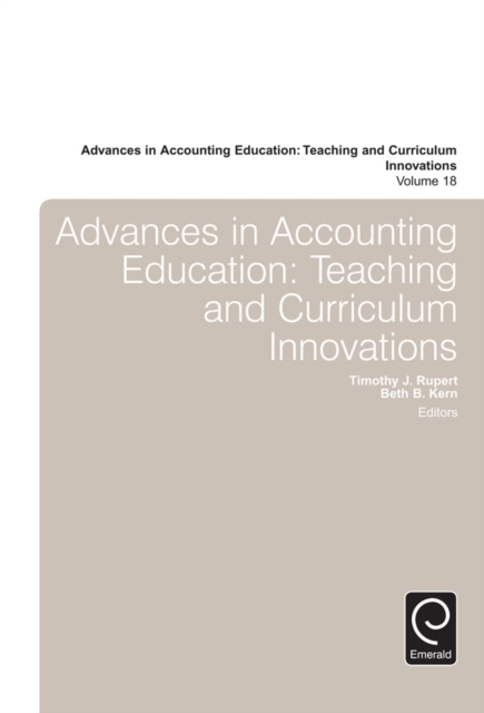 Advances in Accounting Education : Teaching and Curriculum Innovations, EPUB eBook