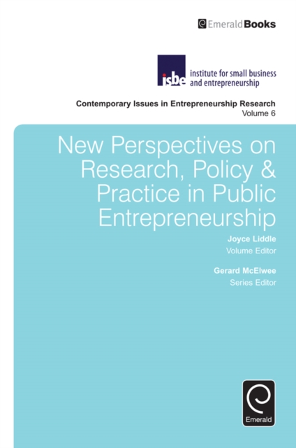 New Perspectives on Research, Policy & Practice in Public Entrepreneurship, EPUB eBook