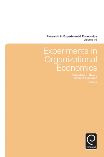 Experiments in Organizational Economics, EPUB eBook