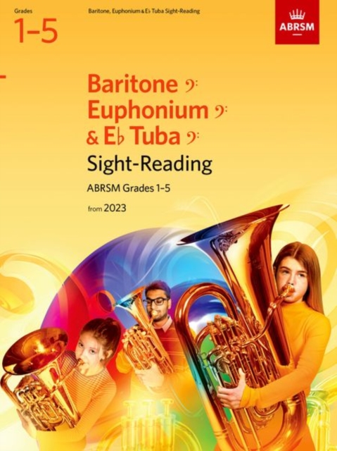 Sight-Reading for Baritone (bass clef), Euphonium (bass clef), E flat Tuba (bass clef), ABRSM Grades 1-5, from 2023, Sheet music Book